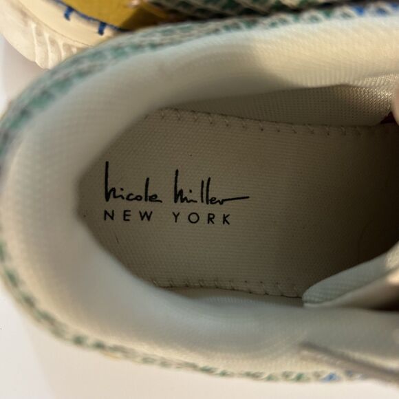 Nicole Miller New York BRITA Woven Mixed Media Platform Sneakers Womens Size 8 - Picture 6 of 6